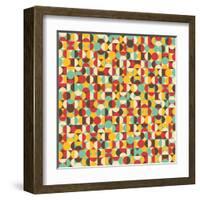 Retro Seamless Pattern With Circles-panova-Framed Art Print