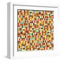 Retro Seamless Pattern With Circles-panova-Framed Art Print