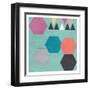 Retro Shape-Sheldon Lewis-Framed Art Print