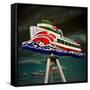 Retro Sign in USA-Salvatore Elia-Framed Stretched Canvas