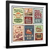 Retro Signs-Lukeruk-Framed Art Print