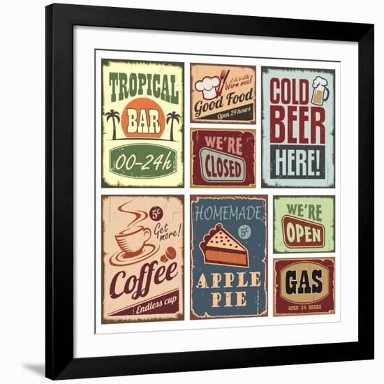 Retro Signs-Lukeruk-Framed Art Print