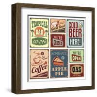 Retro Signs-Lukeruk-Framed Art Print