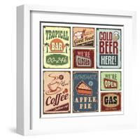 Retro Signs-Lukeruk-Framed Art Print