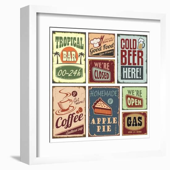 Retro Signs-Lukeruk-Framed Art Print