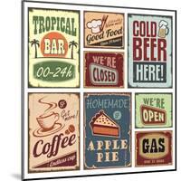 Retro Signs-Lukeruk-Mounted Art Print