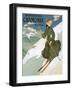 Retro Skiing Poster-null-Framed Art Print