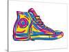 Retro Sneakers Hand Drawn and Hand Painted-pelonmaker-Stretched Canvas