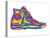 Retro Sneakers Hand Drawn and Hand Painted-pelonmaker-Stretched Canvas