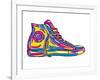 Retro Sneakers Hand Drawn and Hand Painted-pelonmaker-Framed Art Print