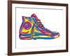 Retro Sneakers Hand Drawn and Hand Painted-pelonmaker-Framed Art Print