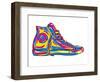 Retro Sneakers Hand Drawn and Hand Painted-pelonmaker-Framed Art Print