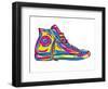 Retro Sneakers Hand Drawn and Hand Painted-pelonmaker-Framed Art Print