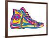 Retro Sneakers Hand Drawn and Hand Painted-pelonmaker-Framed Art Print