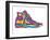 Retro Sneakers Hand Drawn and Hand Painted-pelonmaker-Framed Art Print