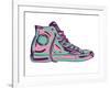 Retro Sneakers Hand Drawn and Hand Painted-pelonmaker-Framed Art Print