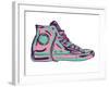 Retro Sneakers Hand Drawn and Hand Painted-pelonmaker-Framed Art Print