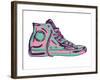 Retro Sneakers Hand Drawn and Hand Painted-pelonmaker-Framed Art Print