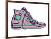 Retro Sneakers Hand Drawn and Hand Painted-pelonmaker-Framed Art Print