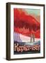 Retro Space Poster of Kepler-186F-null-Framed Art Print