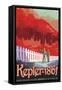 Retro Space Poster of Kepler-186F-null-Framed Stretched Canvas