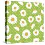 Retro Spring Daisies-Joanne Paynter Design-Stretched Canvas