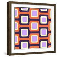 Retro Squares Pattern-null-Framed Giclee Print