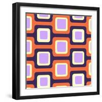 Retro Squares Pattern-null-Framed Giclee Print