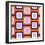 Retro Squares Pattern-null-Framed Giclee Print