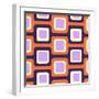 Retro Squares Pattern-null-Framed Giclee Print