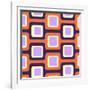 Retro Squares Pattern-null-Framed Giclee Print