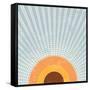 Retro Starburst Background-one AND only-Framed Stretched Canvas