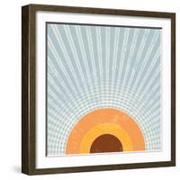 Retro Starburst Background-one AND only-Framed Photographic Print