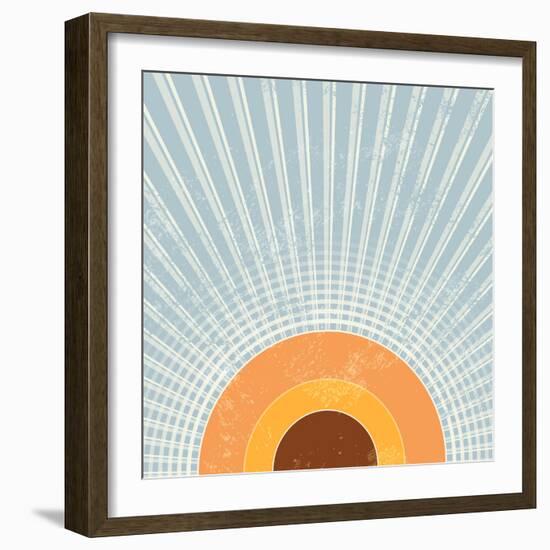 Retro Starburst Background-one AND only-Framed Photographic Print