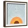 Retro Starburst Background-one AND only-Framed Photographic Print