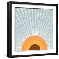 Retro Starburst Background-one AND only-Framed Photographic Print