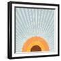 Retro Starburst Background-one AND only-Framed Photographic Print