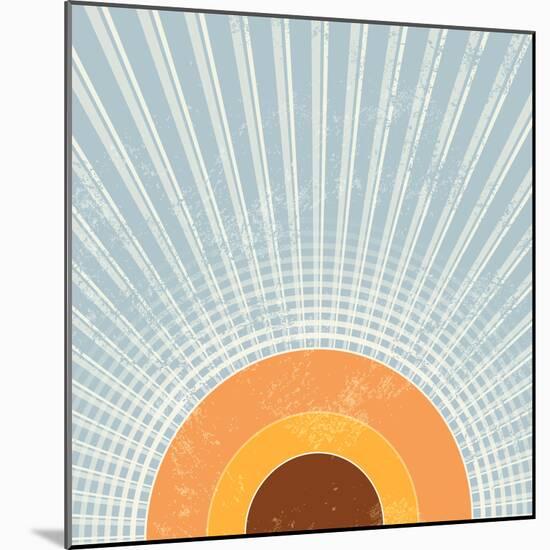 Retro Starburst Background-one AND only-Mounted Photographic Print
