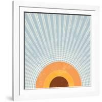 Retro Starburst Background-one AND only-Framed Photographic Print