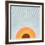 Retro Starburst Background-one AND only-Framed Photographic Print