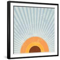 Retro Starburst Background-one AND only-Framed Photographic Print