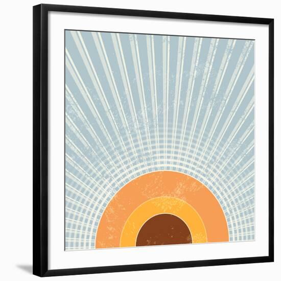 Retro Starburst Background-one AND only-Framed Photographic Print