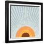 Retro Starburst Background-one AND only-Framed Photographic Print