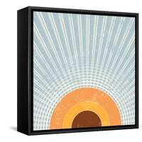 Retro Starburst Background-one AND only-Framed Stretched Canvas