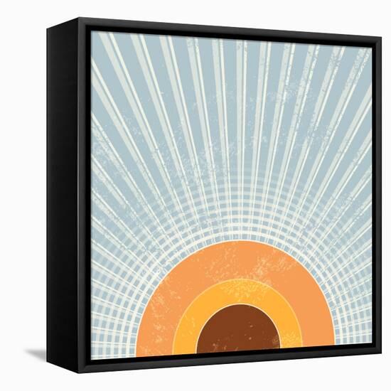 Retro Starburst Background-one AND only-Framed Stretched Canvas