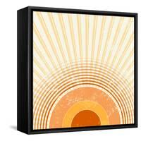 Retro Starburst-one AND only-Framed Stretched Canvas
