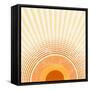 Retro Starburst-one AND only-Framed Stretched Canvas