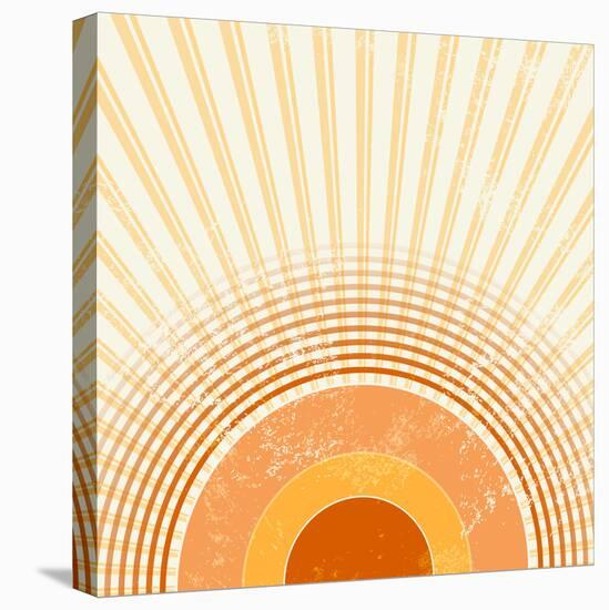 Retro Starburst-one AND only-Stretched Canvas