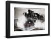 Retro Steam Train.-Breev Sergey-Framed Photographic Print