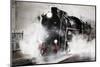 Retro Steam Train.-Breev Sergey-Mounted Photographic Print